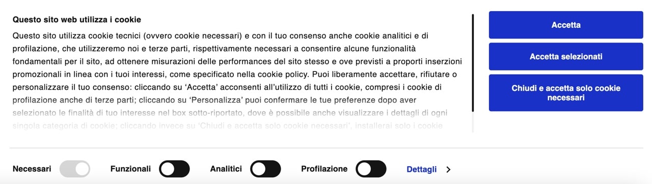 Privacy online: perché ogni sito web deve prenderla sul serio per evitare rischi legali 5 Cookie banner Cookie Bot